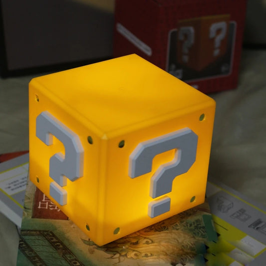 Pixel Glow Mario Block Lamp